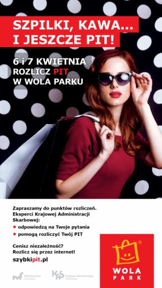 Rozlicz podatek w przerwie w zakupach w Wola Parku LIFESTYLE, Finanse - Jeśli rozliczenie podatku sprawia Wam trudność - Wola Park ma dla Was rozwiązanie. 6 i 7 kwietnia centrum handlowe odwiedzą pracownicy Krajowej Administracji Skarbowej, którzy odpowiedzą na pytania oraz nieodpłatnie pomogą w wypełnieniu zeznania podatkowego.